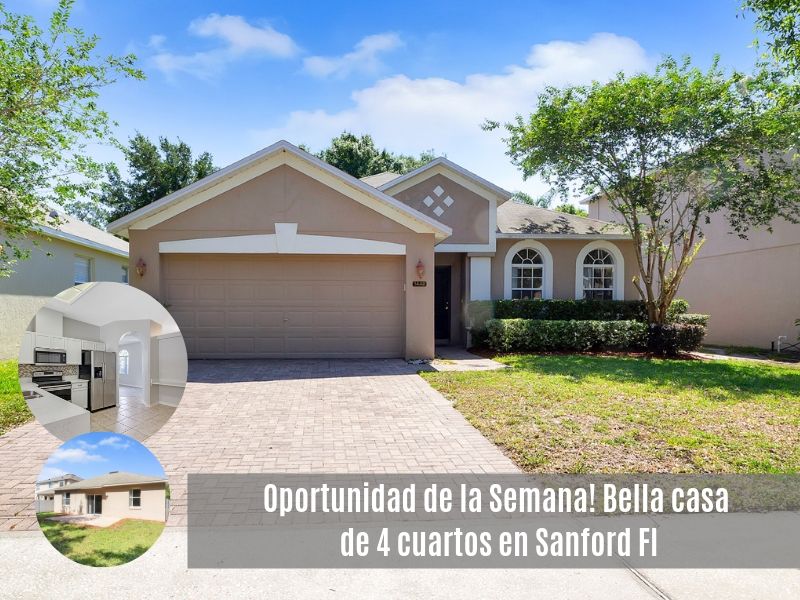 Oportunidad de la semana, bella y acogedora casa en Sanford FL